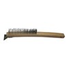 OLDFIELD WIRE BRUSH BRASS WOODEN HANDLE