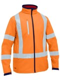 BISLEY X TAPED HI VIS SOFT SHELL JACKET