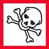 DANGEROUS GOODS GHS DECAL ACUTE TOXICITY SIGN