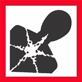 DANGEROUS GOODS GHS SEVERE HEALTH HAZARD DECAL SIGN