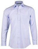BENCHMARK MENS MINI CHECK PREMIUM COTTON LONG SLEEVE SHIRT