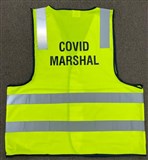 COVID MARSHAL HI VIS TAPED SAFETY VEST